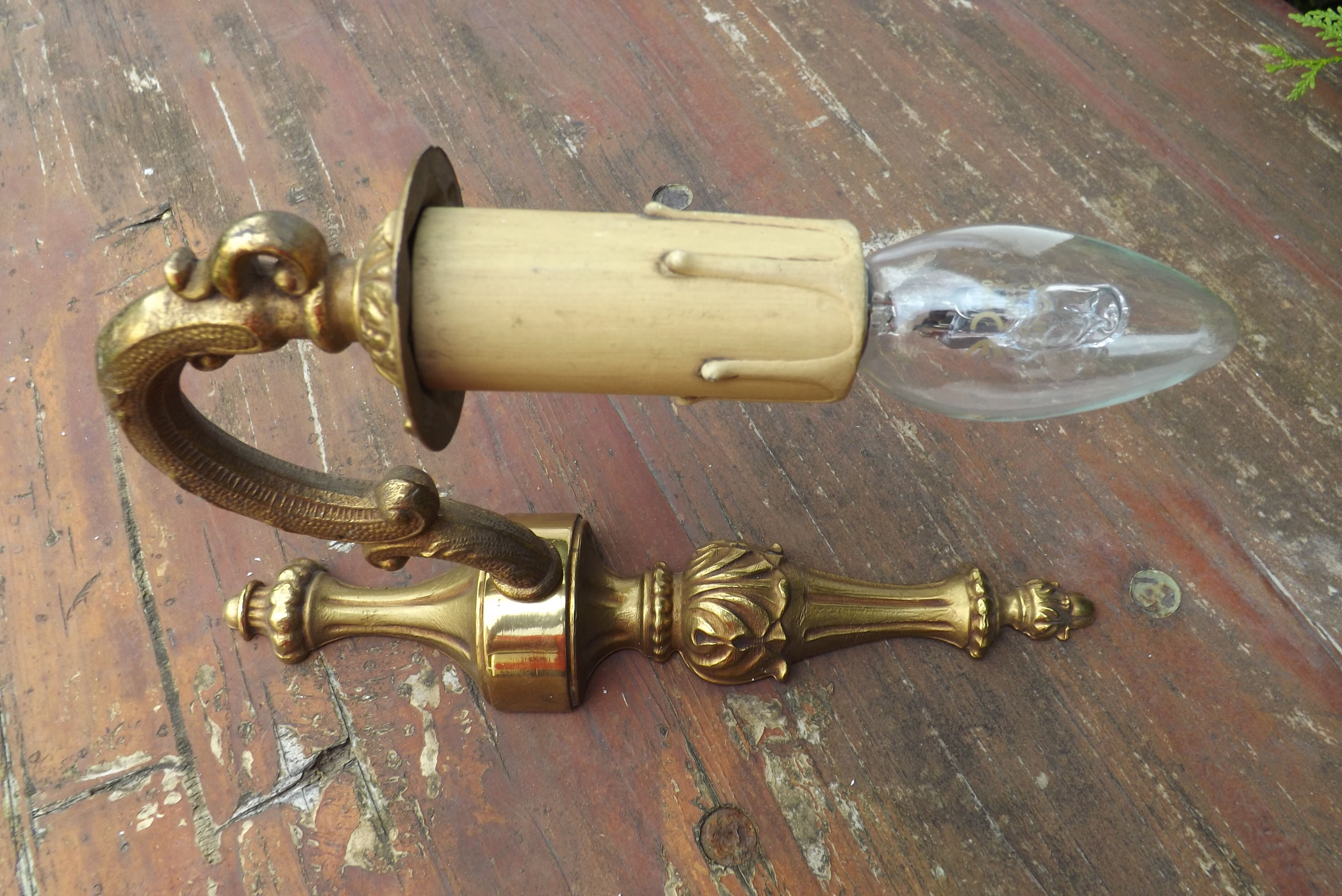 Set of 3 bronze gold appliques style Louis XVI end 19th