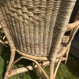 Rattan armchair duo