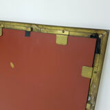 Vintage brass rectangle mirror