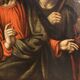Peinture espagnole antique du XVIIe siècle, Christ et les disciples.
