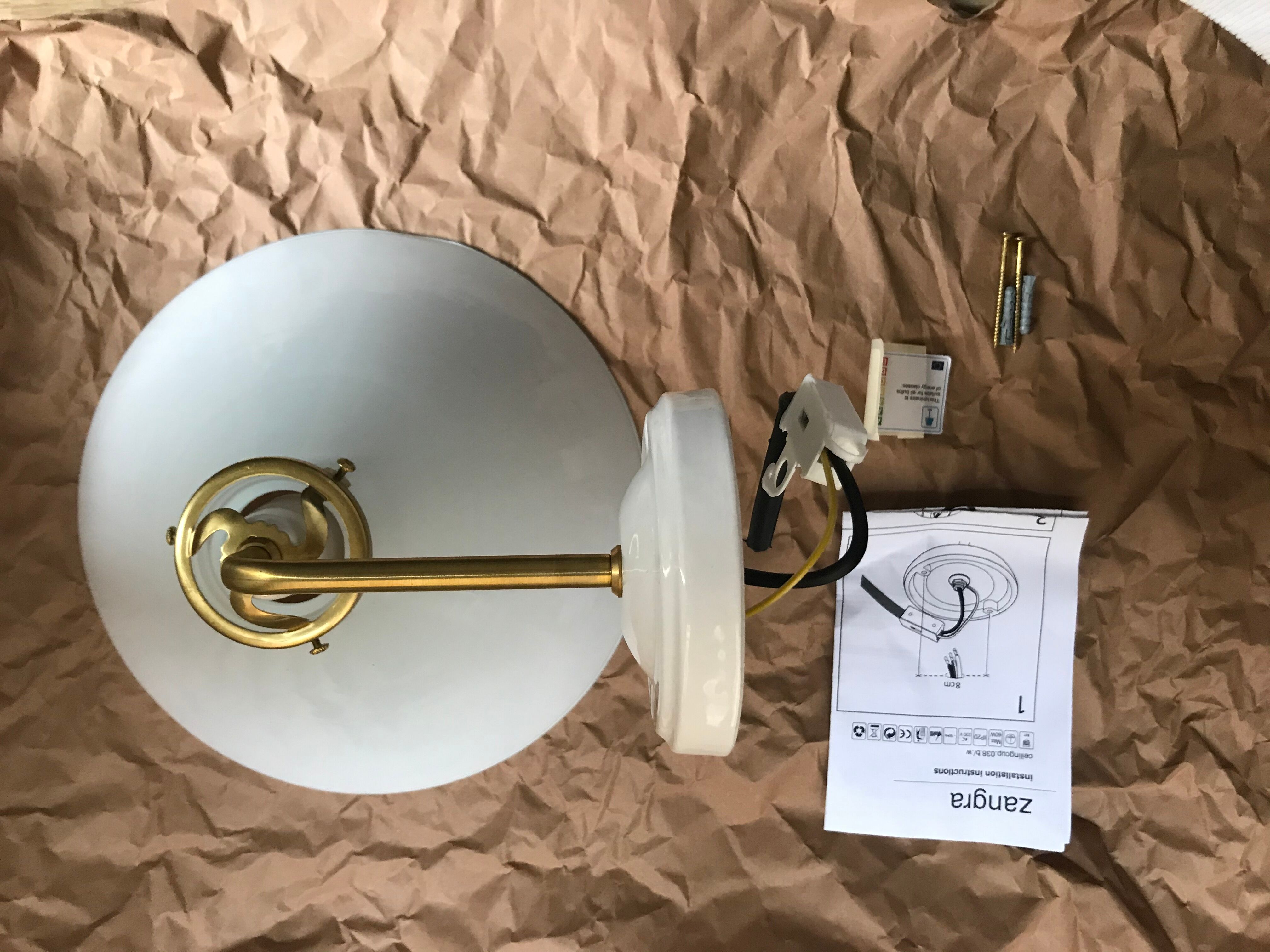 Opal glass wall ight