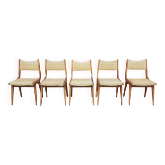Chaises design scandinave, années 50/ 60. (Lot de 5)