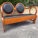 original Hungarian Art Deco bench in walnut by Lajos Kozma