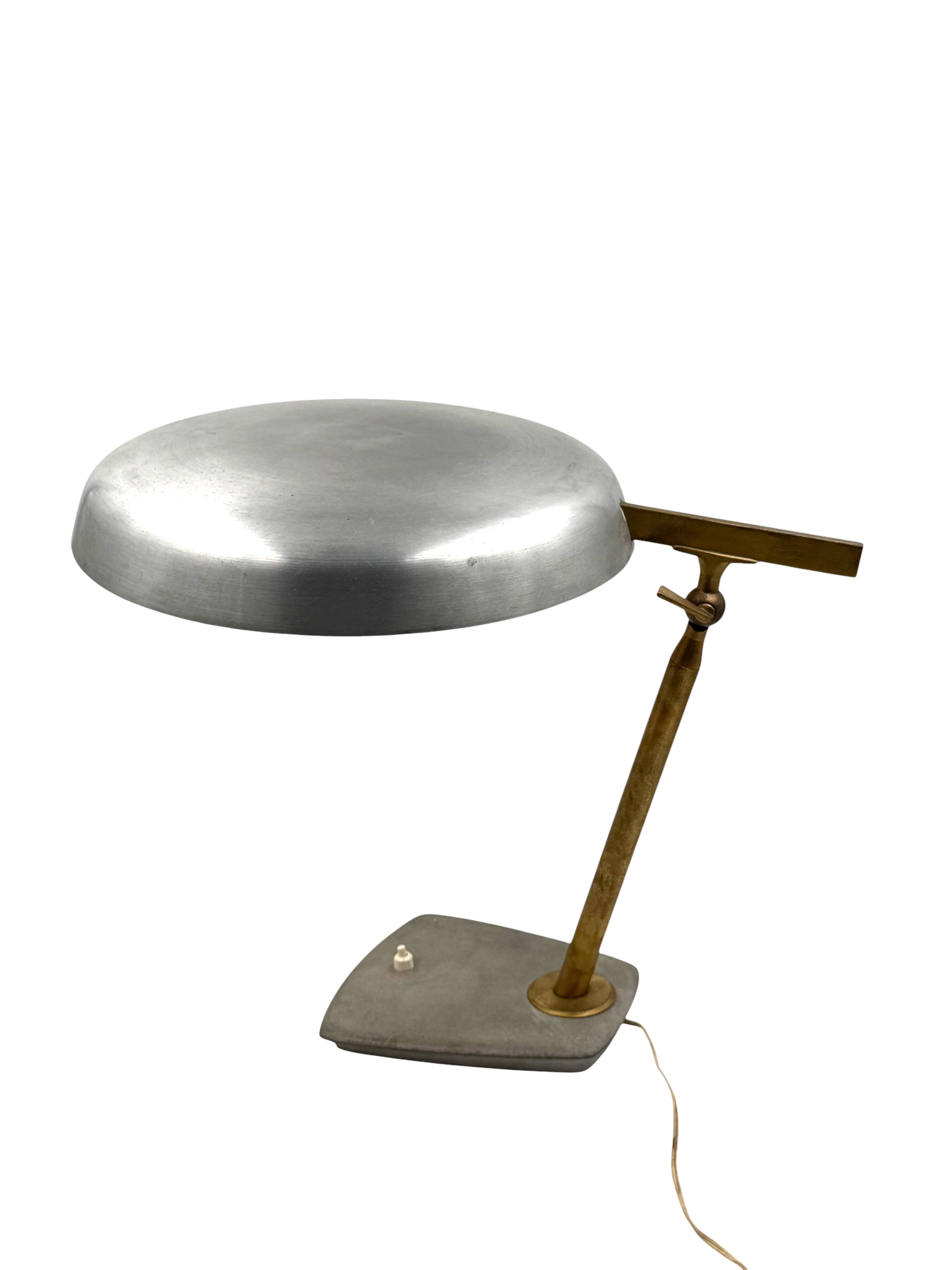 Oscar Torlasco, brass desk / table lamp, Prod. Lumi, circa 1960s