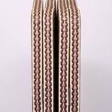 4 parts Brown Linen Fabric Room Divider 1970s Holland