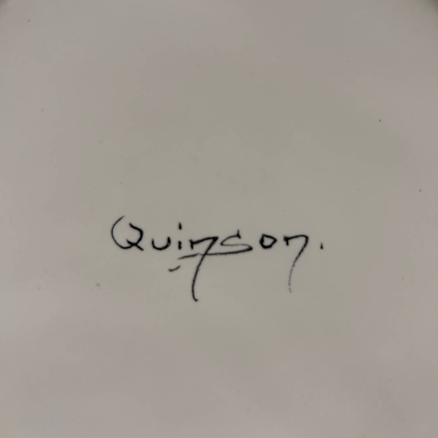 Signed artichoke decor dish