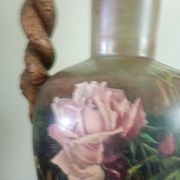 Double-handled vase with roses by Georges Weissenburger, École de Nancy.