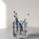 Pencil holder or plant pot in thick crystal glass