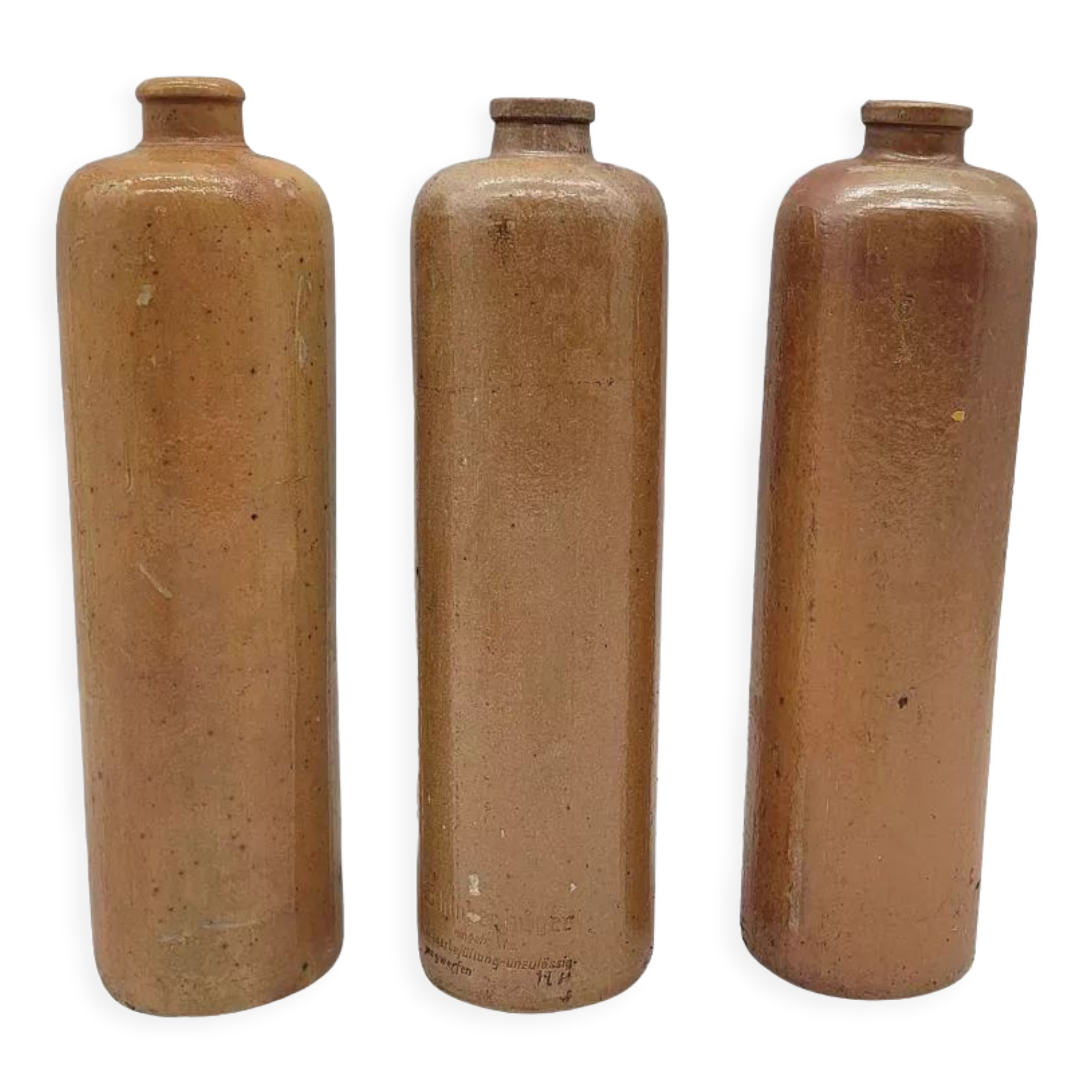 Three stoneware bottles