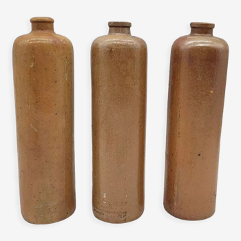 Three stoneware bottles