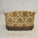 1970s, small 2-seater Danish sofa, brown/beige furniture fabric.