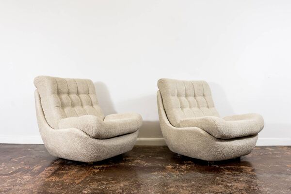 Fauteuil lounge « Atlantis » style futuriste, années 1970, Tchécoslovaquie