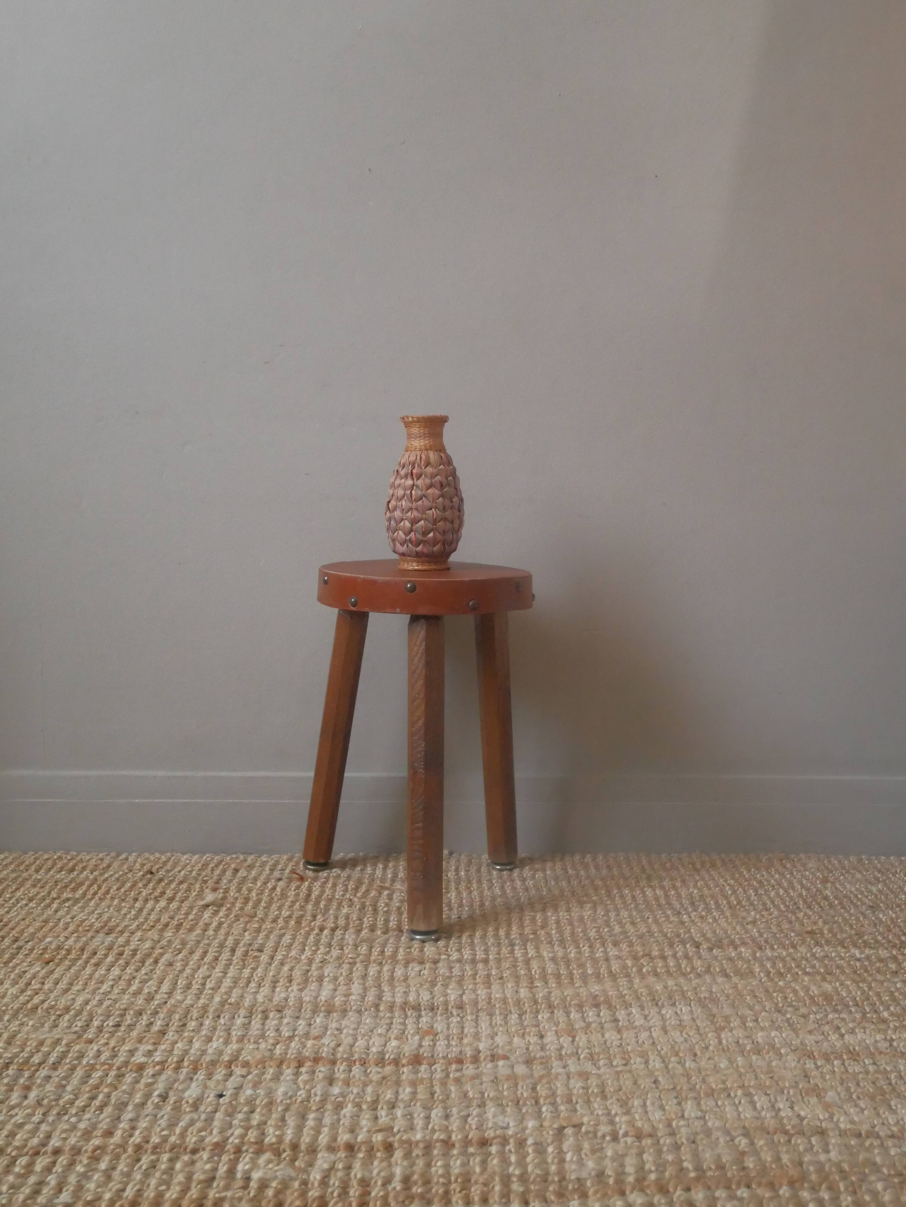 Vase soliflore braided natural fiber handcrafted bohemian country decoration