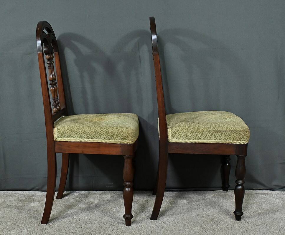 Pair of Mahogany Chairs, Restoration Period – 1st part of the 19th century