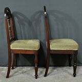 Pair of Mahogany Chairs, Restoration Period – 1st part of the 19th century