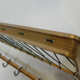 Vintage aluminum wall coat rack