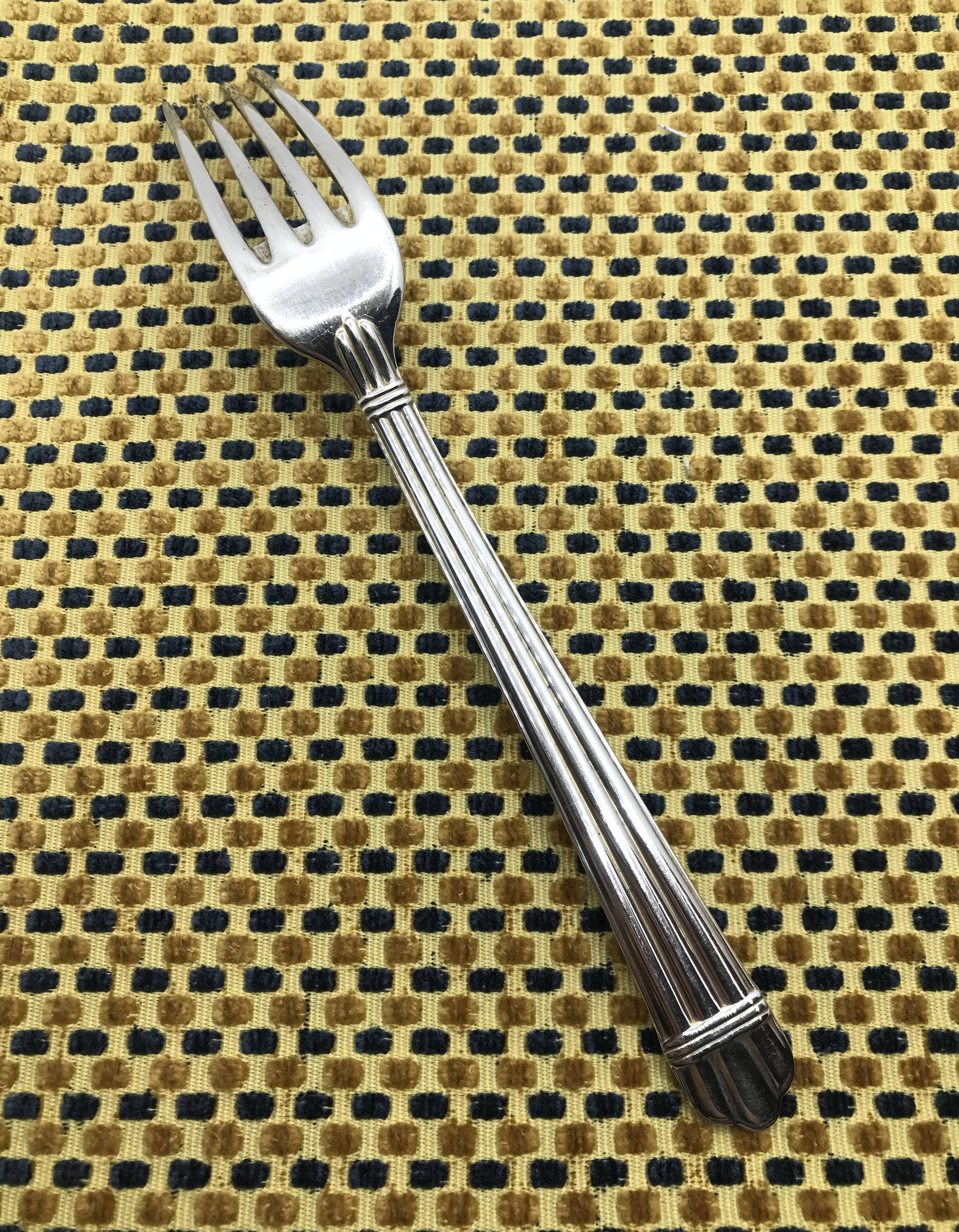 Silver-plated metal fork from Christofle, Aria model