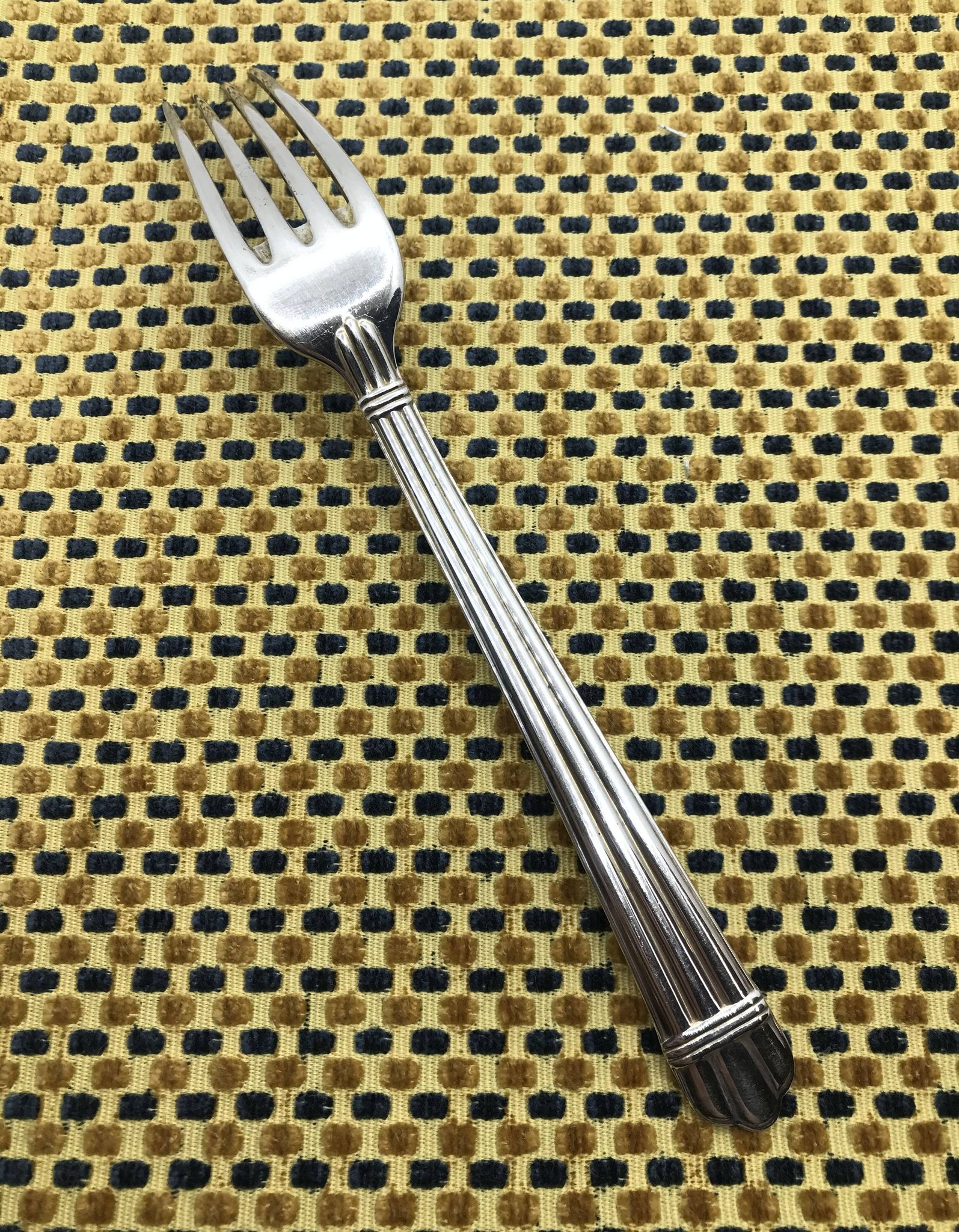 Silver-plated metal fork from Christofle, Aria model