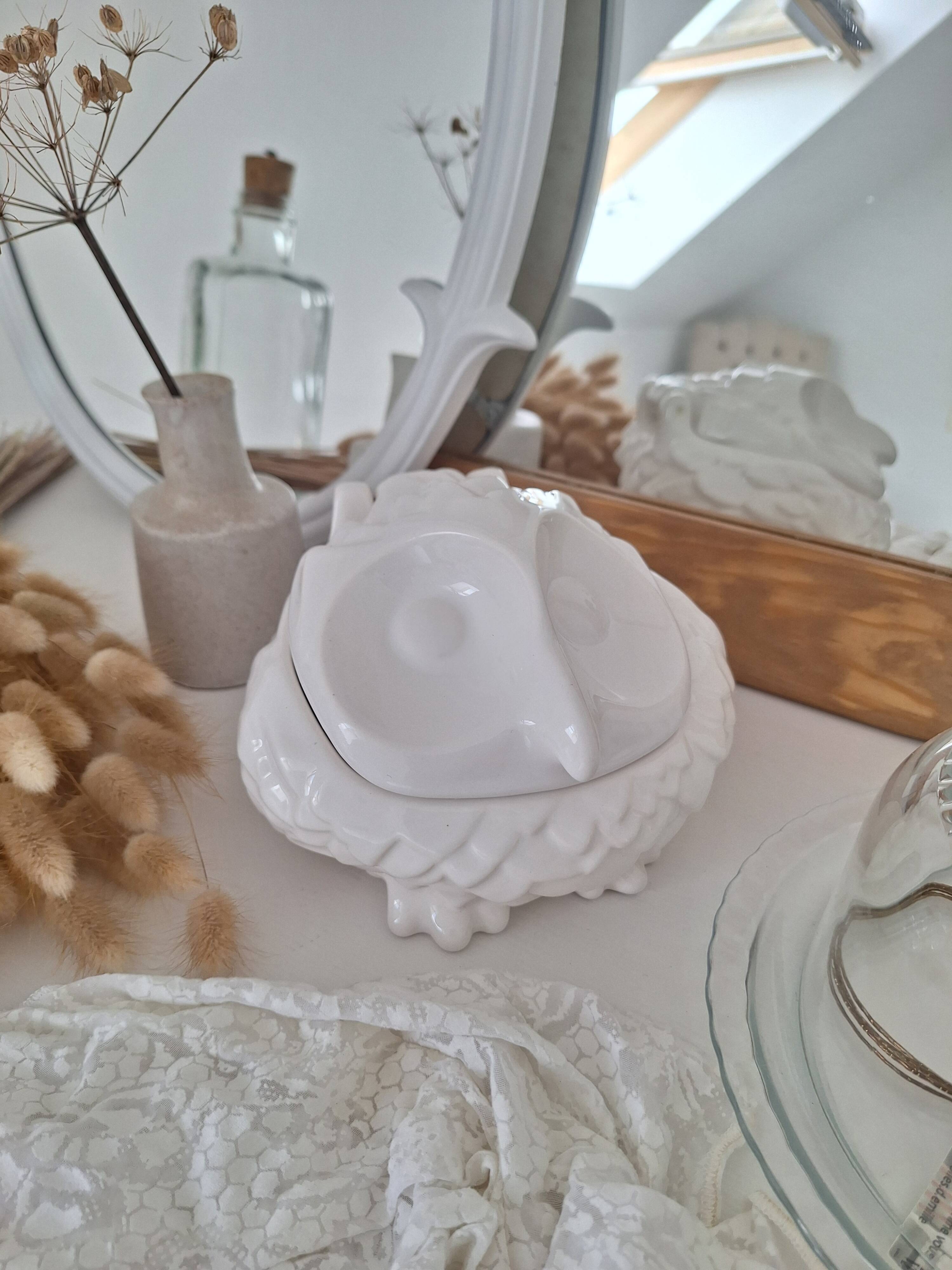 Ceramic owl box
