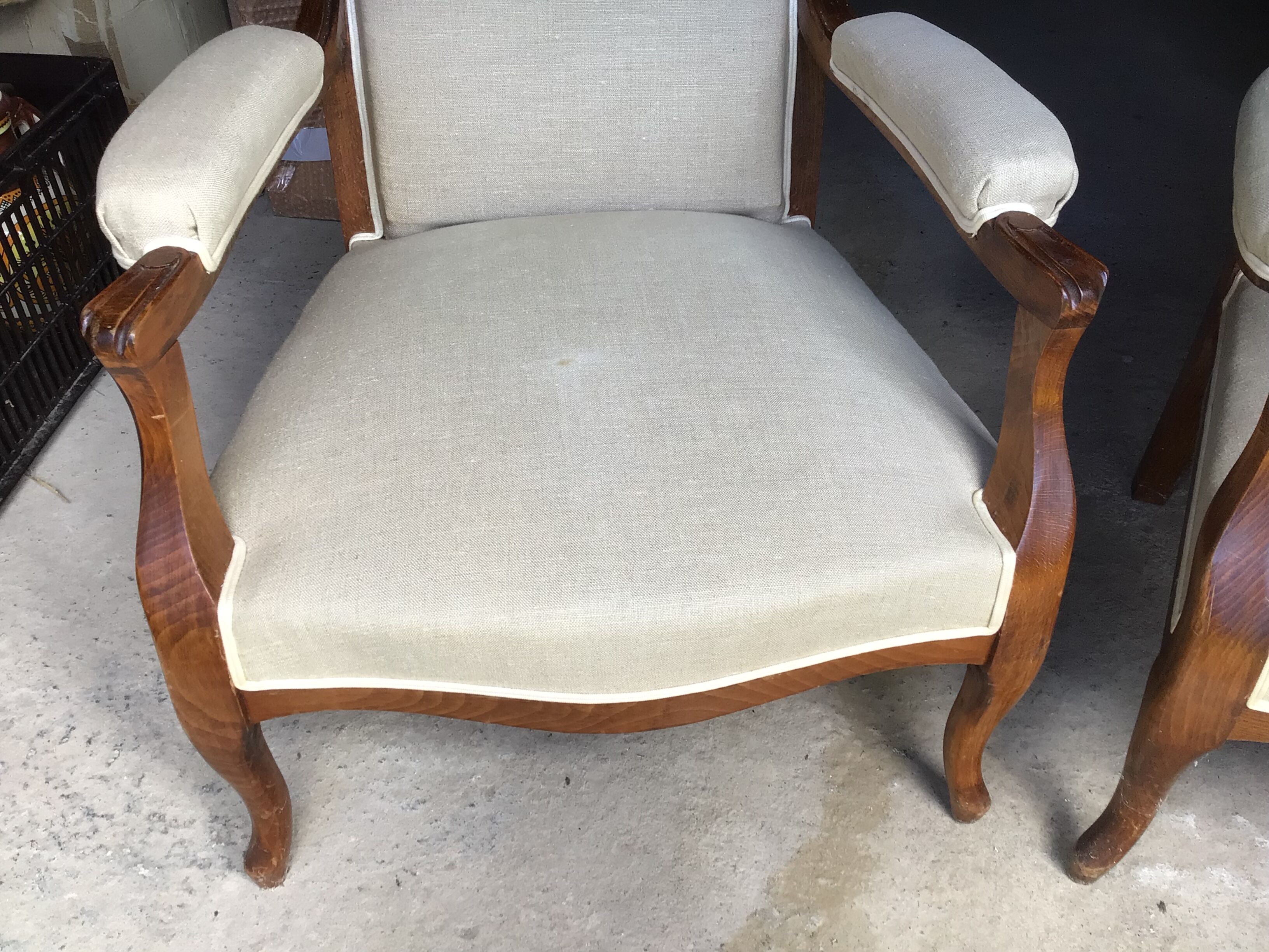 Set of 2 Voltaire armchairs