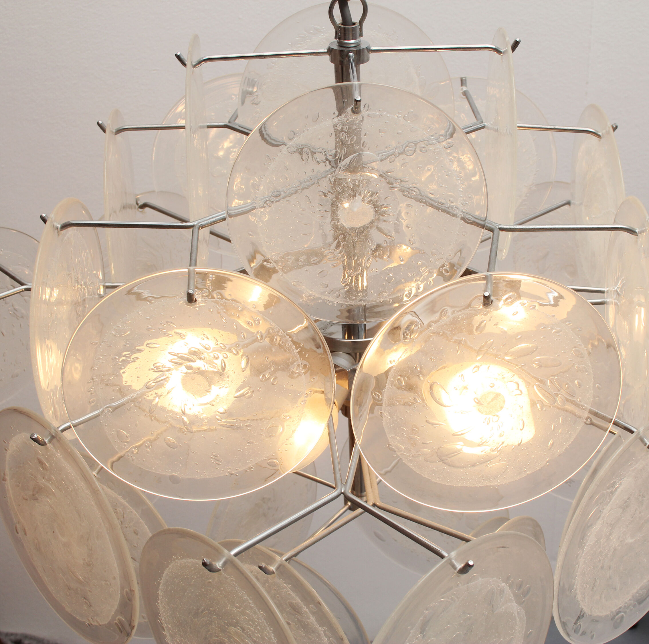 1970s chandelier Murano glass, Gino Vistosi