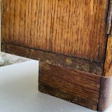 Art Deco Style Oak Wall Cabinet, Circa 1940's