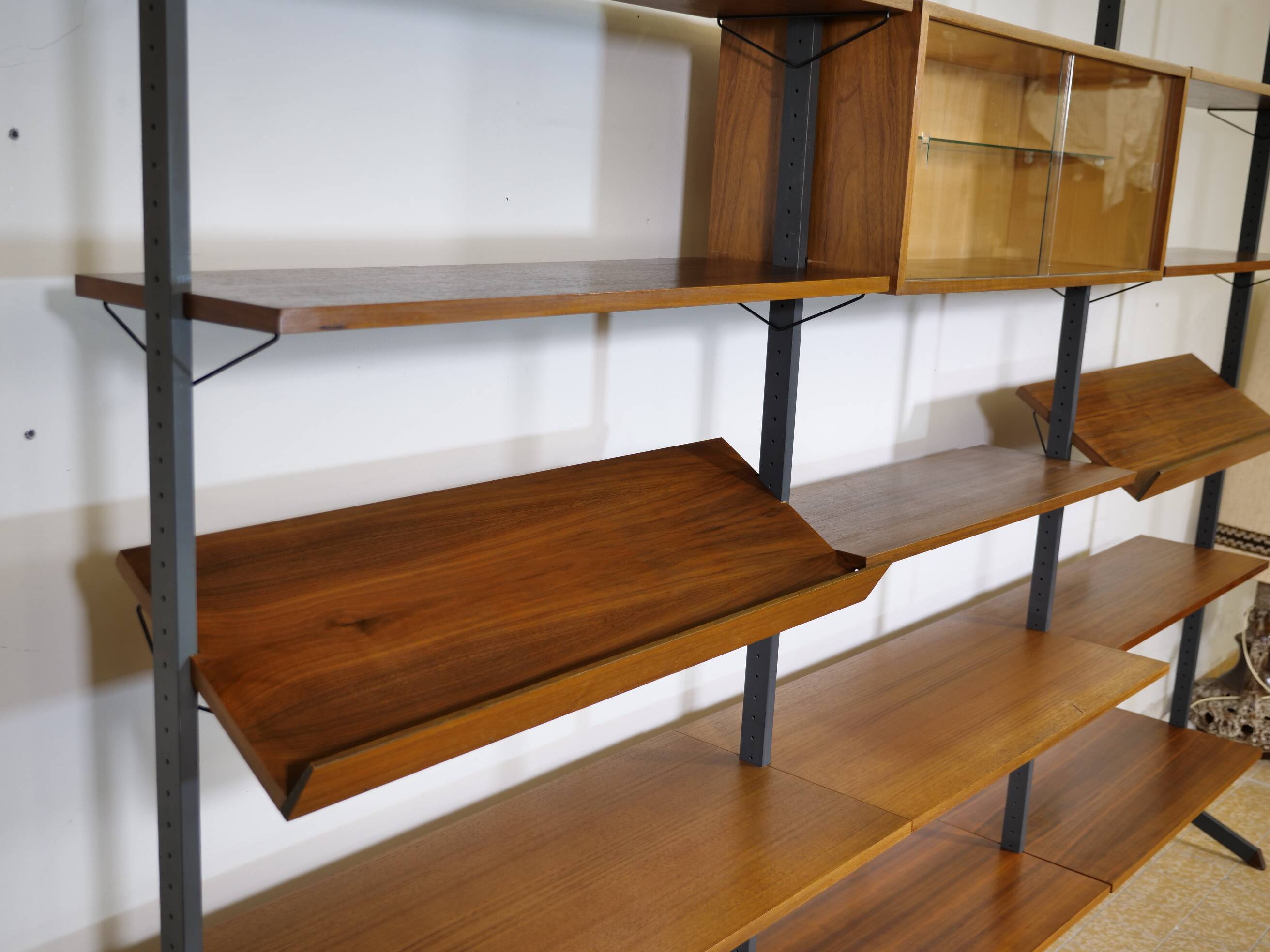 Free Standing Modular Teak Shelving System by Olof Pira, 1960s
