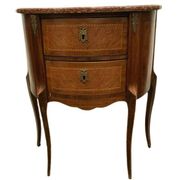 Louis XV style half-moon chest of drawers in XX century marquetry