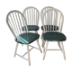 Series of 4 Scandinavian wooden chairs 60s-70s