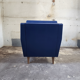 Vintage Blue Skaï Armchair — 1960s Design