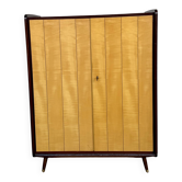 Armoire vintage bicolore – Pieds compas – Esprit scandinave années 60