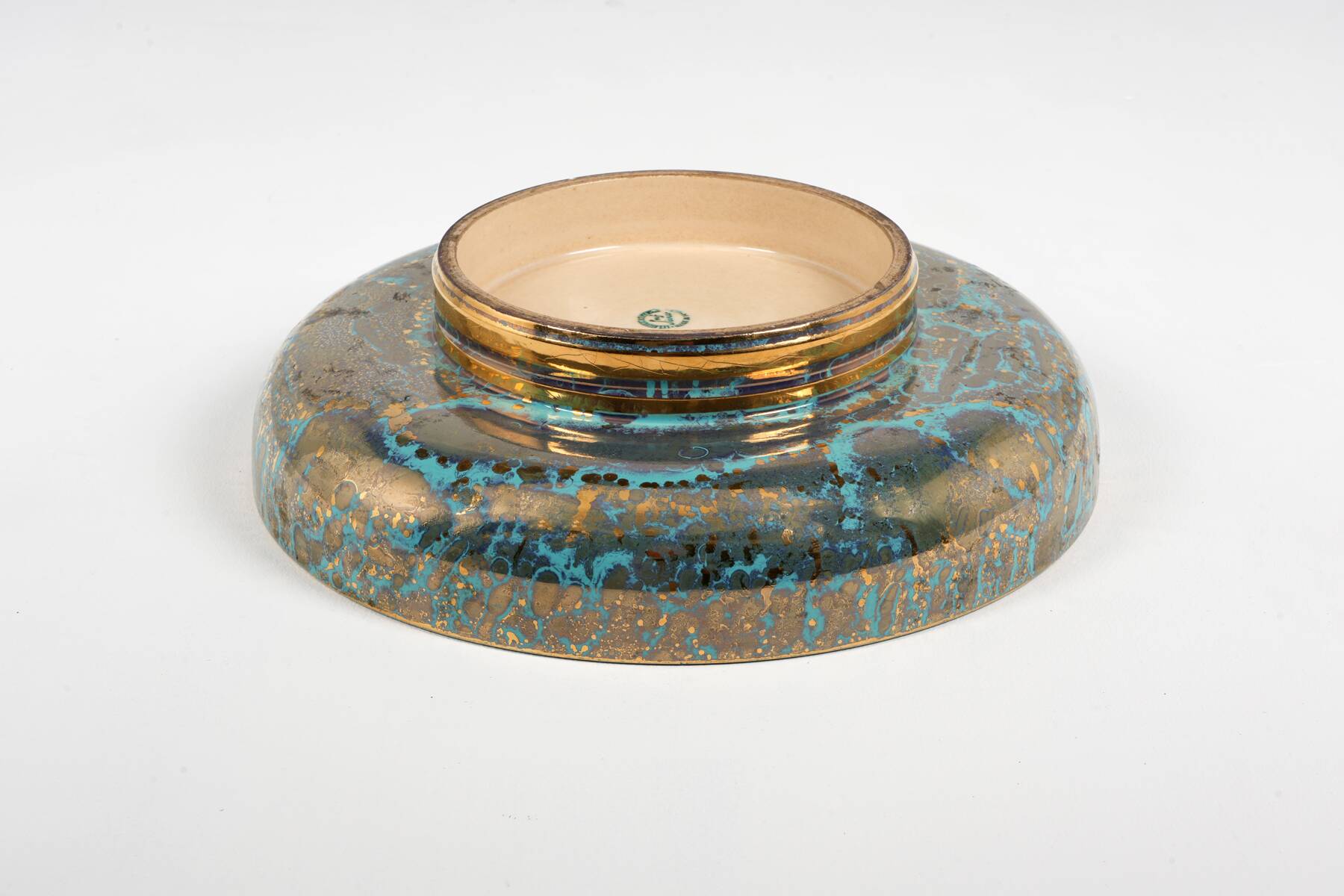 Art Deco fruit bowl from 1930 by Mazeaud and Faver for Ateliers de Sèvres.