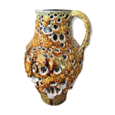 Vase vintage "miel" émaux Cyclope d'Annecy
