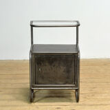 Set of iron bedside tables, 1950s