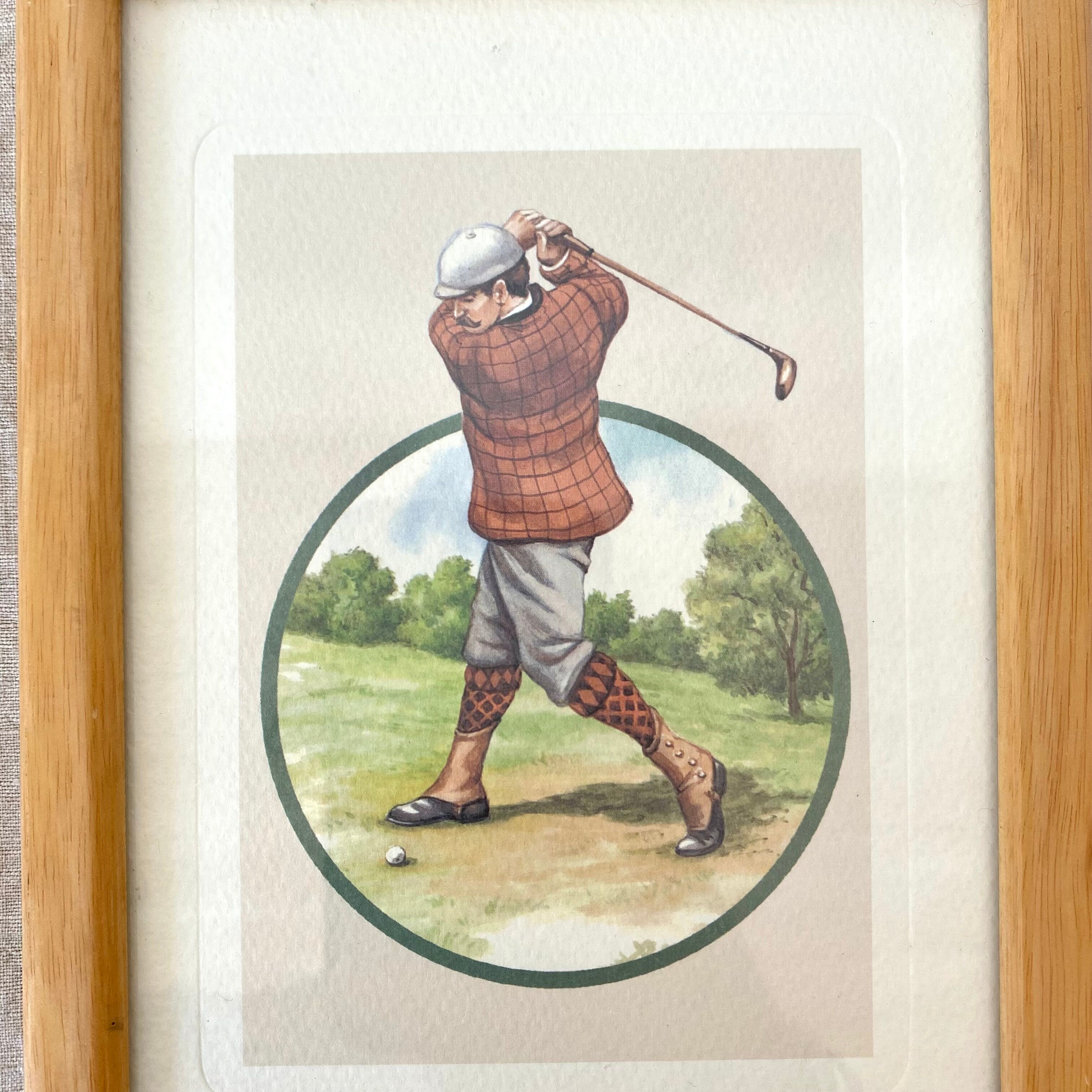 Frames 80s with golfers