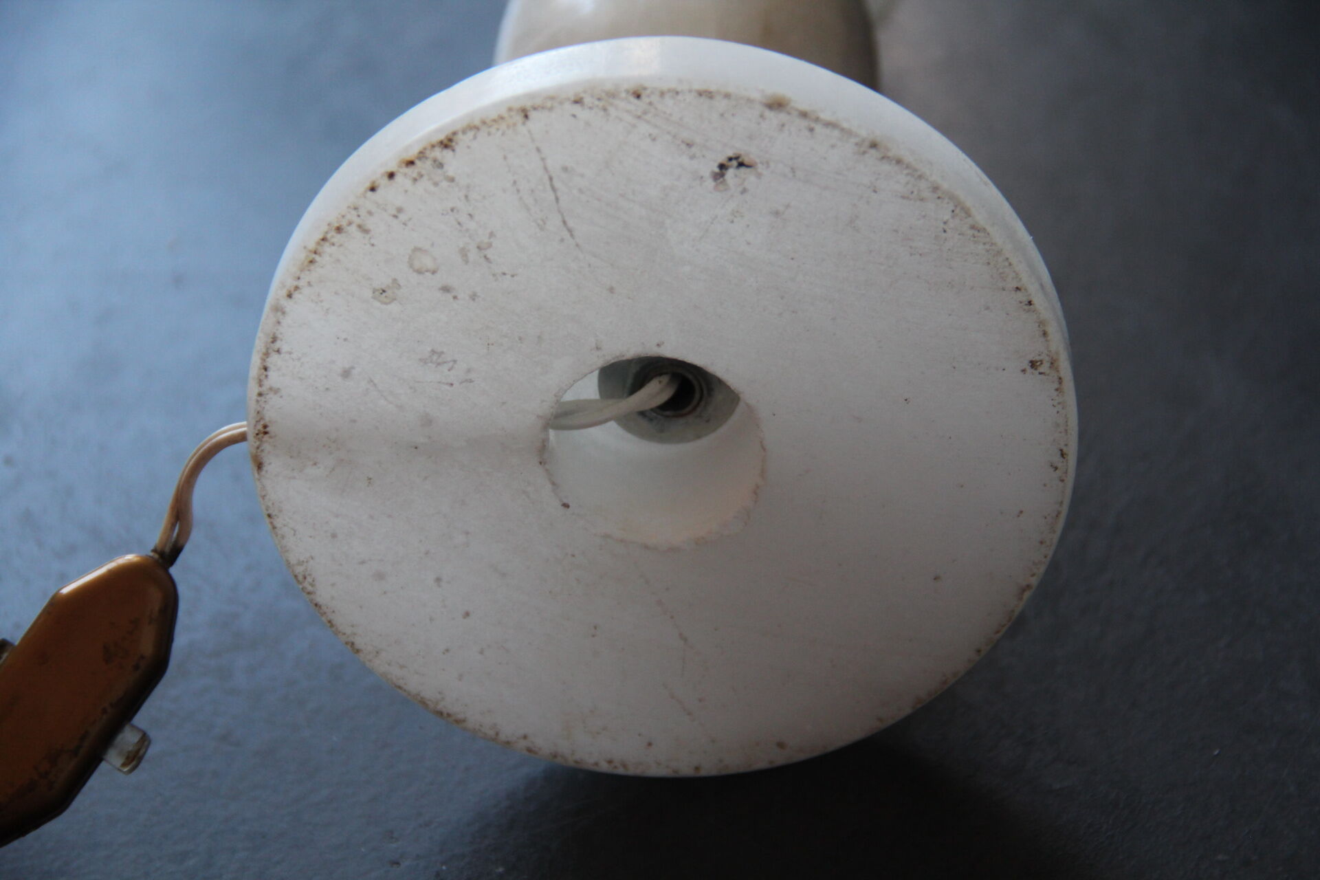 White marble lamp foot