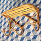 Vintage rattan coat rack with shelf