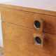Vintage modernist oak bedside table 1960