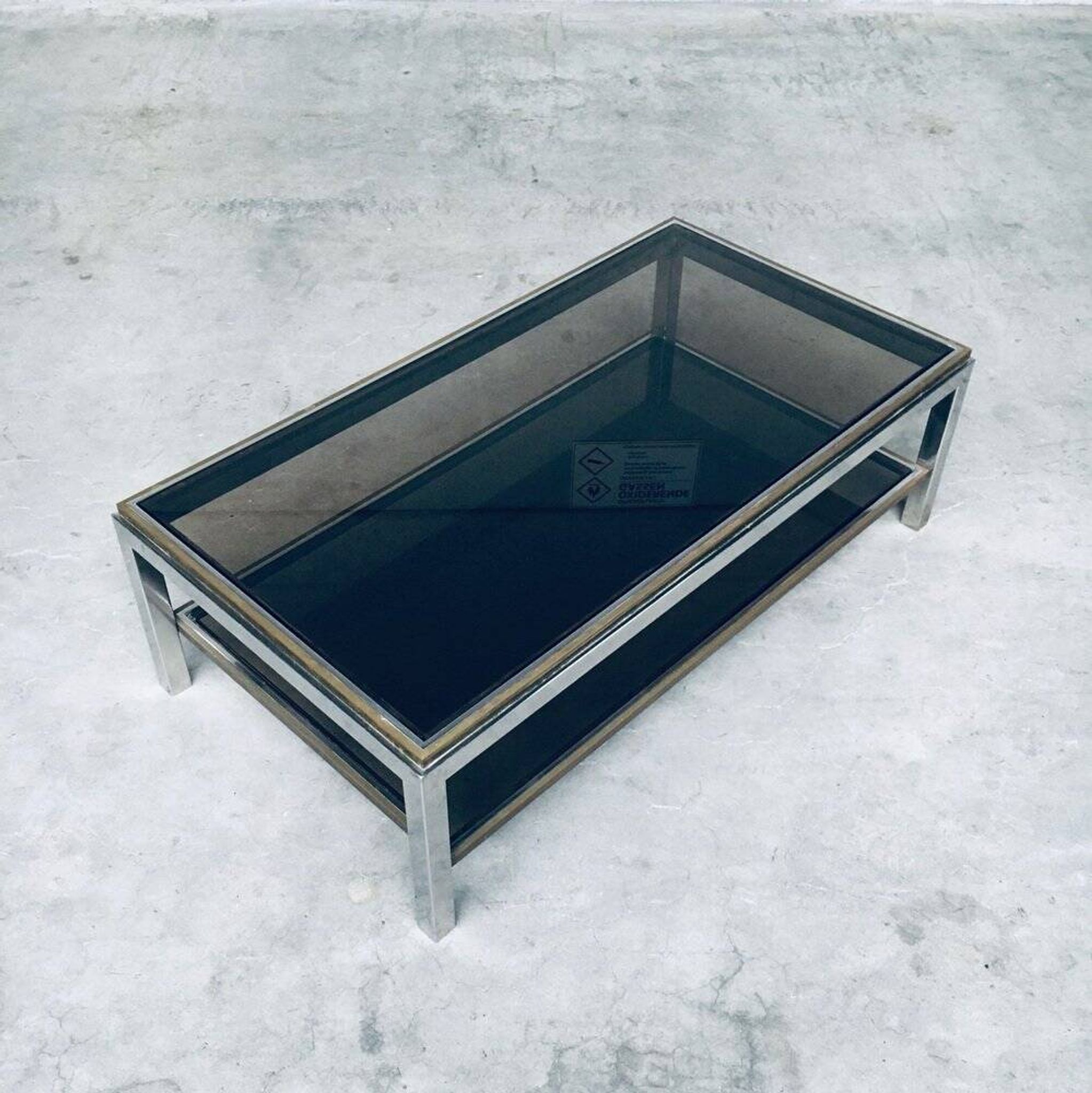 Hollywood Regency Flaminia Two Tier Coffee Table, France, 1970s