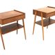 Set of 2 Scandinavian teak bedside tables, Carlström, Sweden, 1960