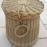 Natural wicker chest from the 70s