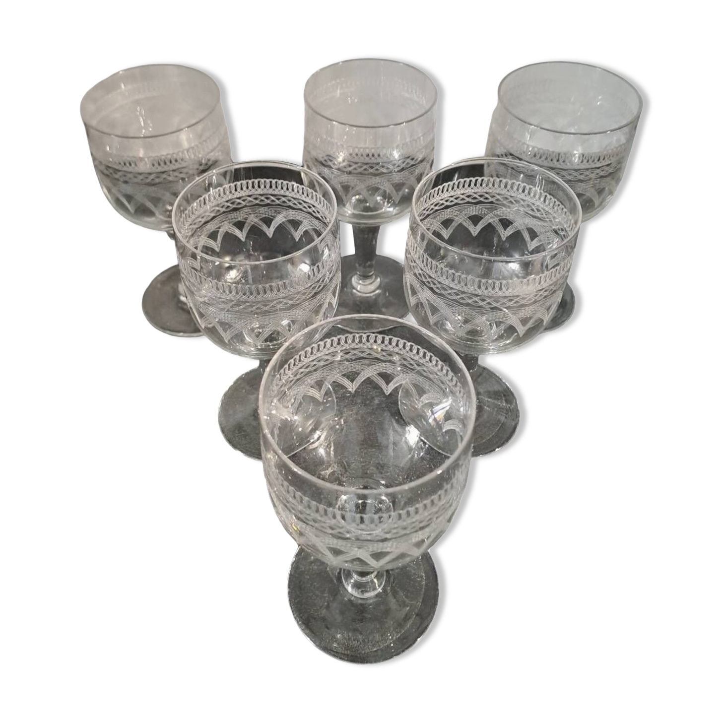 Old chiseled glasses