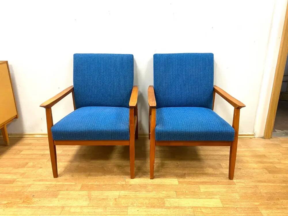 Set of 2 Retro Armchairs, TON, 1960s, Czechoslovakia