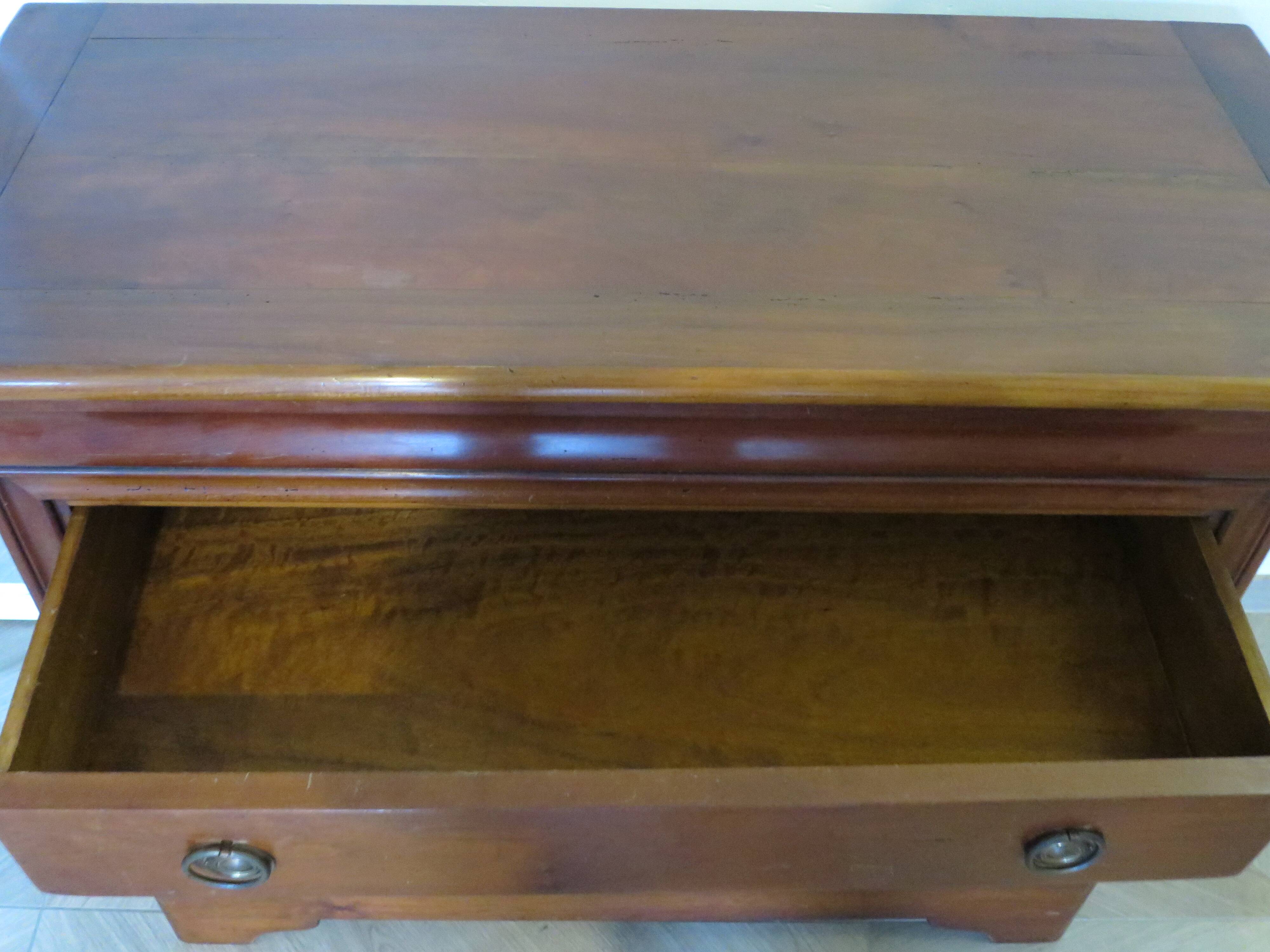 Fruit wood ogee chest of drawers - Louis Philippe style - 4 drawers - 1980s