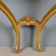 Antique console in carved gilded wood and marble, Italy, 19th century.