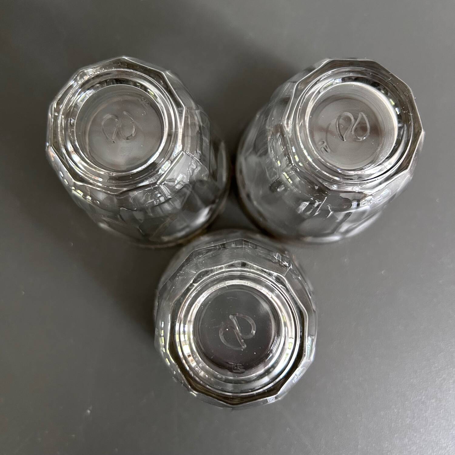Lot de 3 verres anciens décor argent