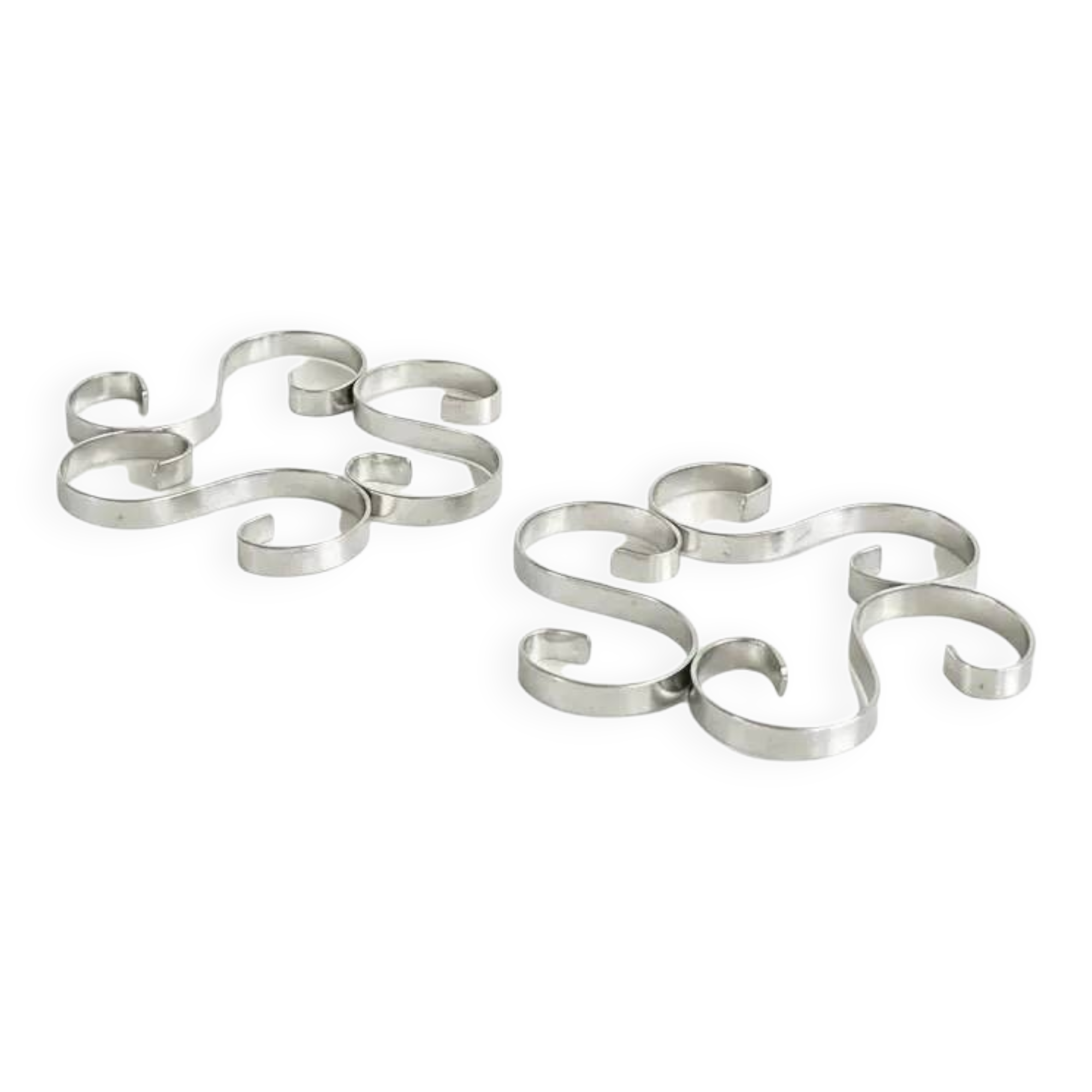 Pair of stainless steel trivets
