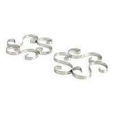 Paire de dessous de plat en inox