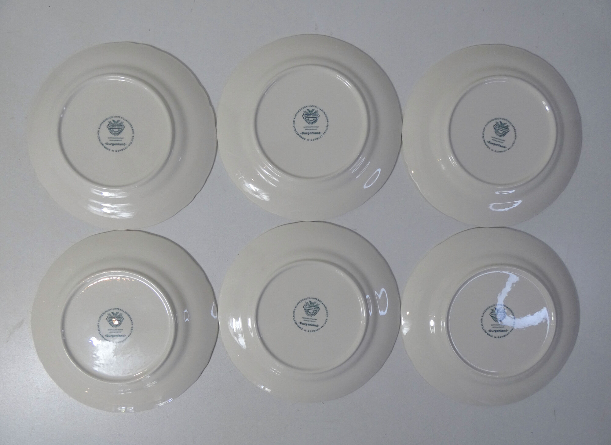 6 dessert plates Villeroy & Boch Germany Burgenland TBE