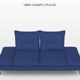 Canape contemporain aerre italia bleu 2 places